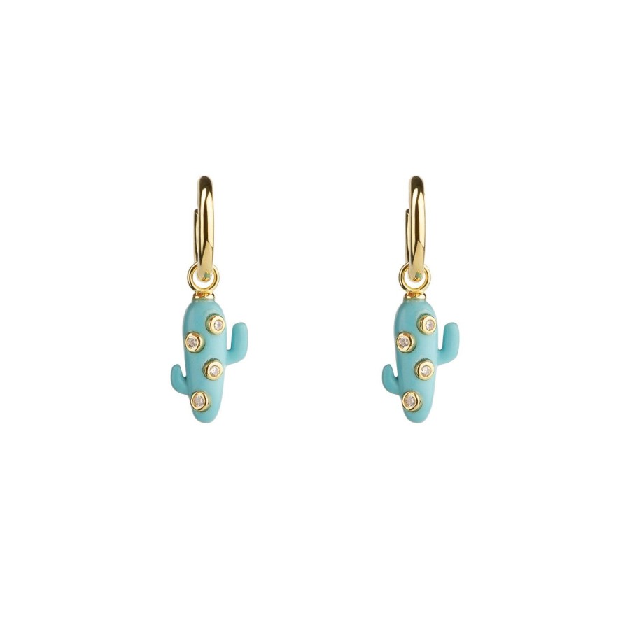 Jewelry Eshvi | Turquoise Mini Cactus Earrings