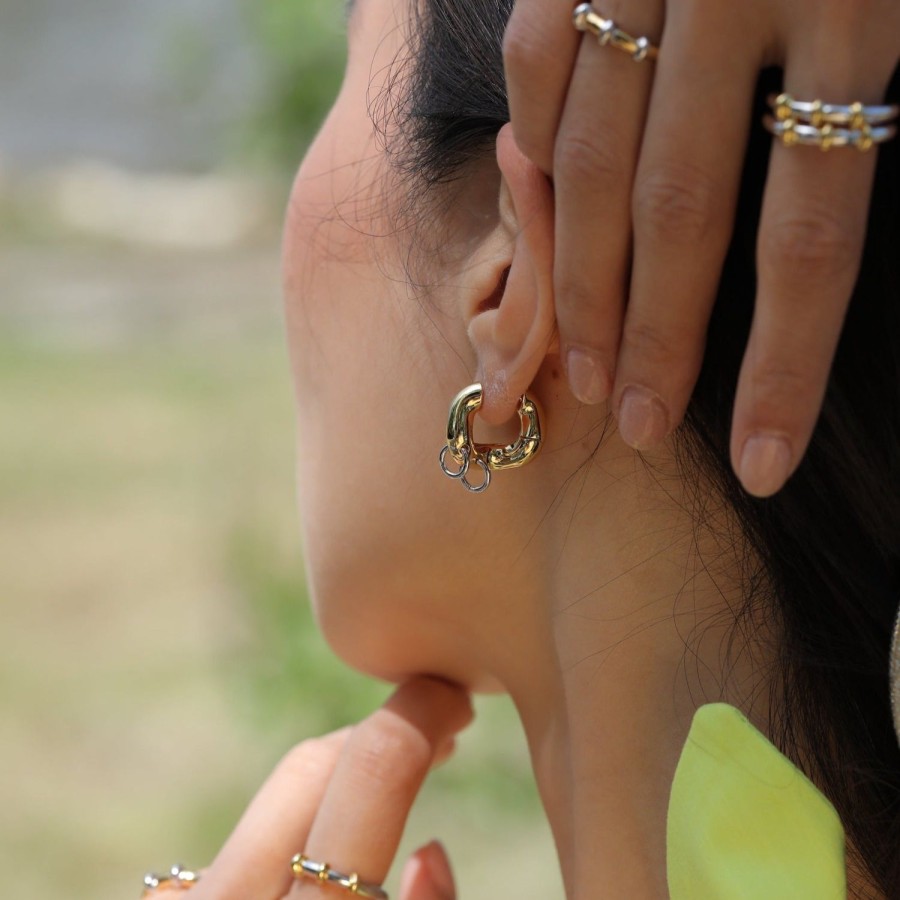 Jewelry Eshvi | Gold Hoop Earrings