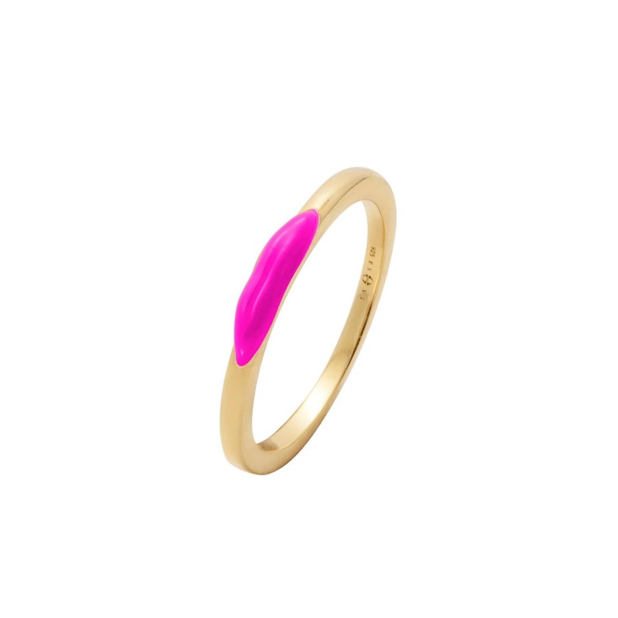 Jewelry Eshvi | Pink Lips Ring