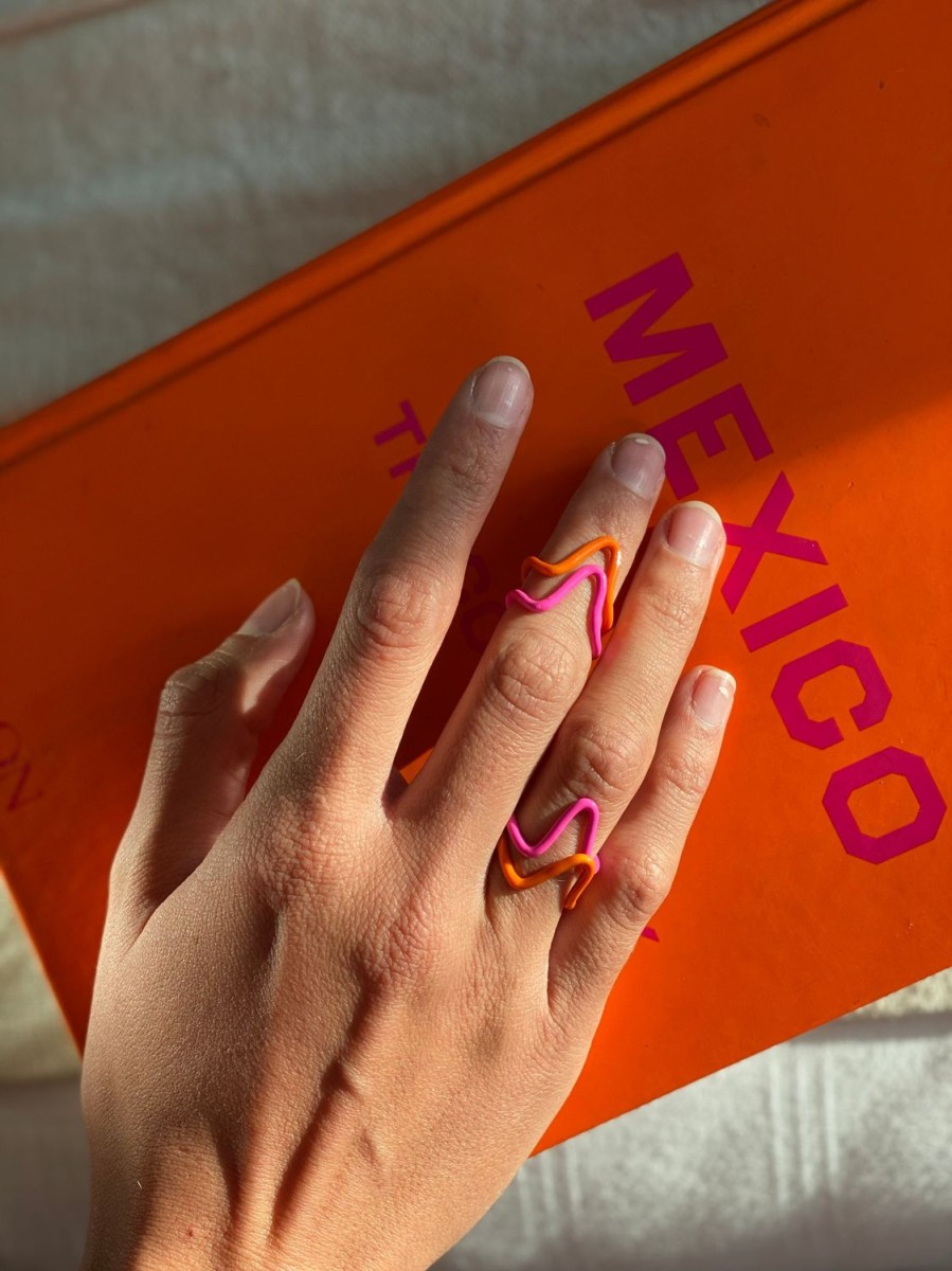 Jewelry Eshvi | Meta Ring -Orange