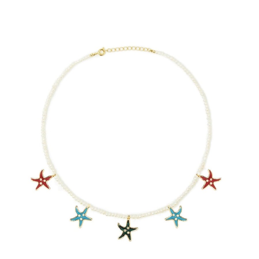 Jewelry Eshvi | Star Fish Coral Necklace