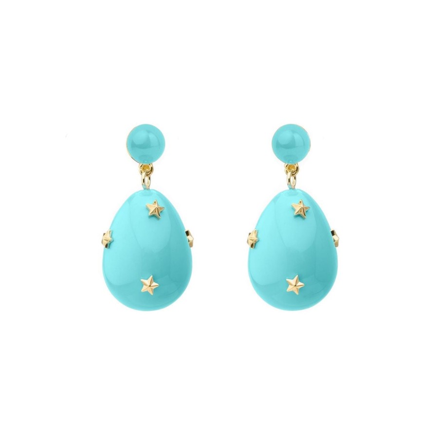 Jewelry Eshvi | Mini Drop Earrings With Stars