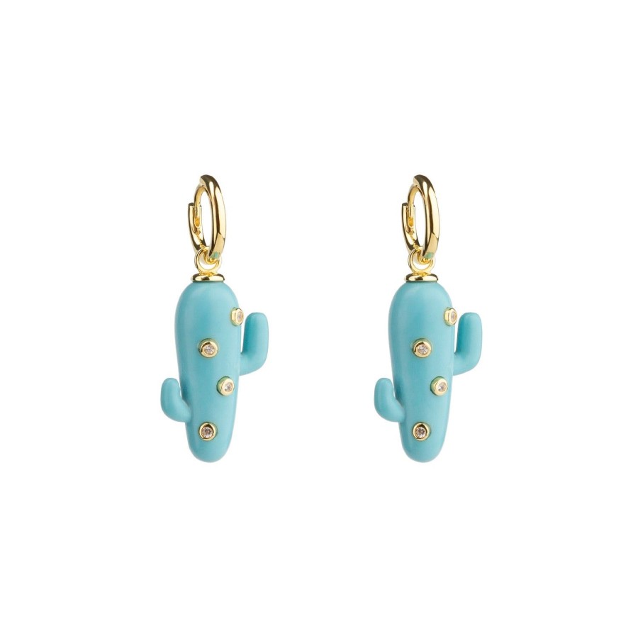 Jewelry Eshvi | Turquoise Cactus Earrings