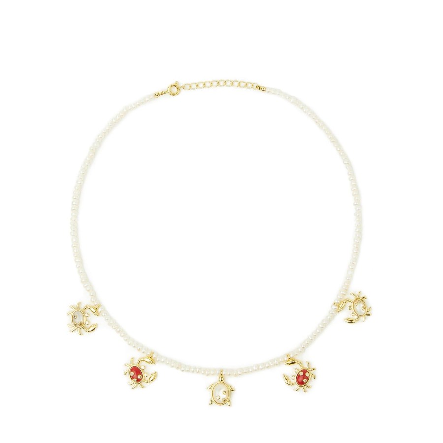 Jewelry Eshvi | Pearl Sea Animal Necklace