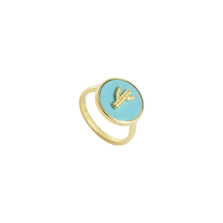 Jewelry Eshvi | Turquoise Cactus Ring