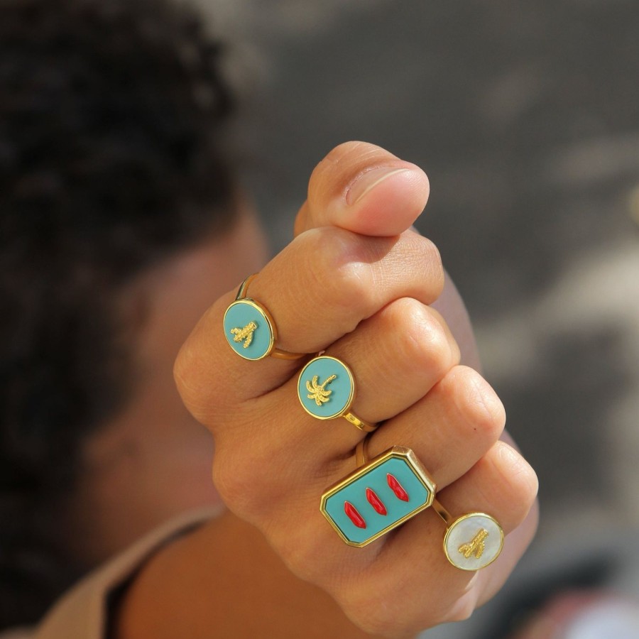 Jewelry Eshvi | Turquoise Cactus Ring