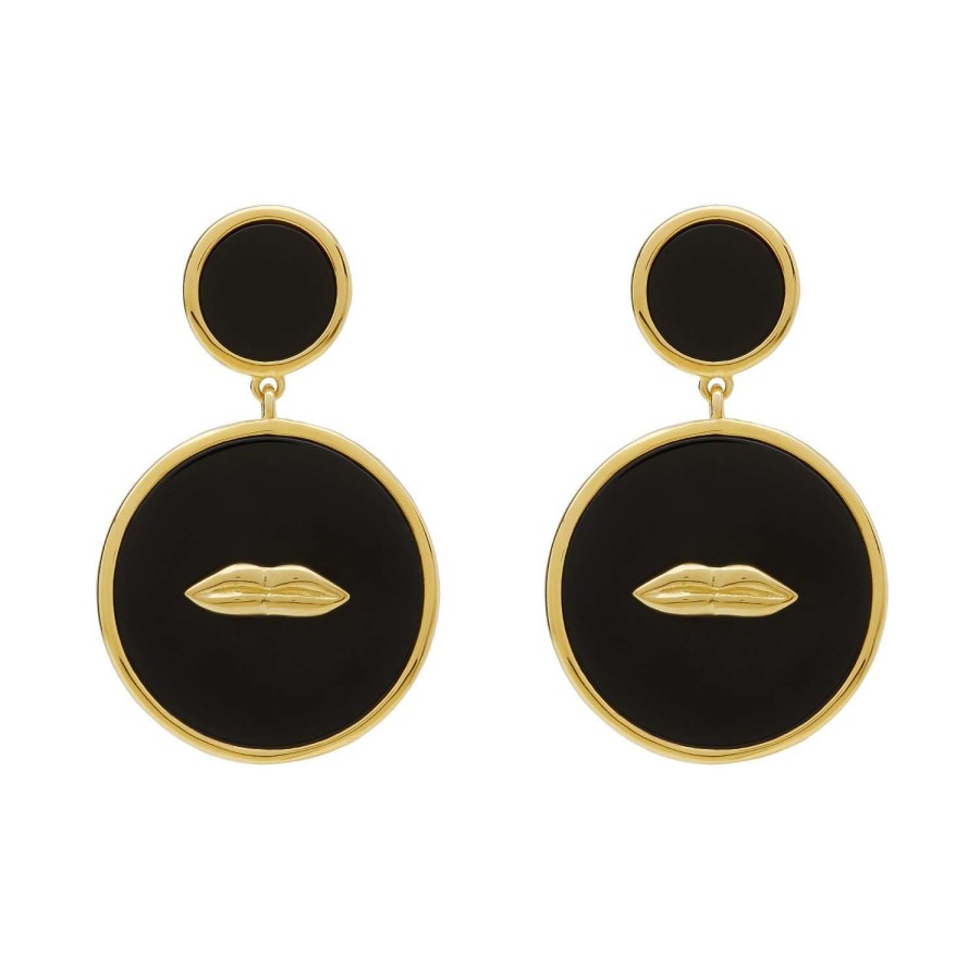 Jewelry Eshvi | Onyx Lips Earring