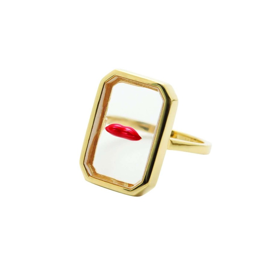 Jewelry Eshvi | Clear Lips Ring