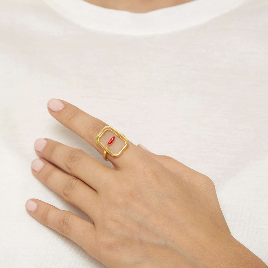 Jewelry Eshvi | Clear Lips Ring