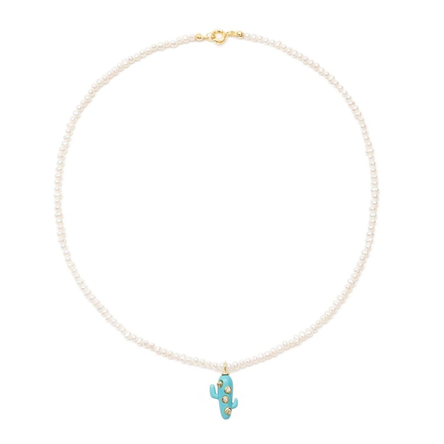 Jewelry Eshvi | Turquoise Cactus Necklace