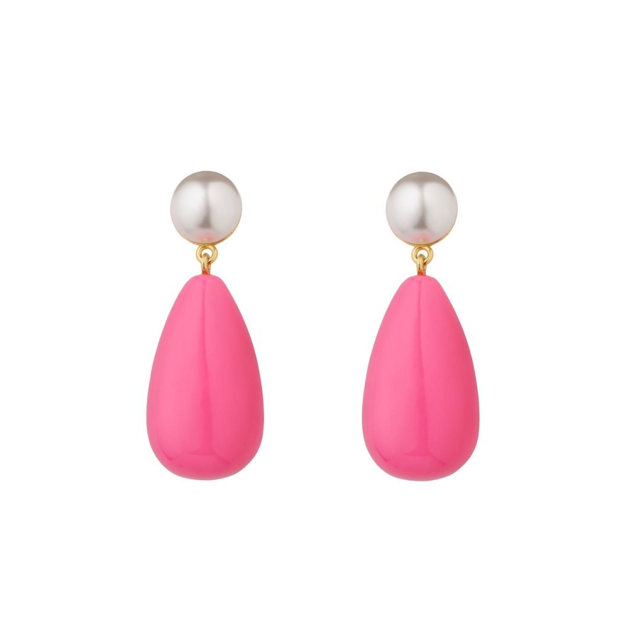 Jewelry Eshvi | Pink Drop Earrings