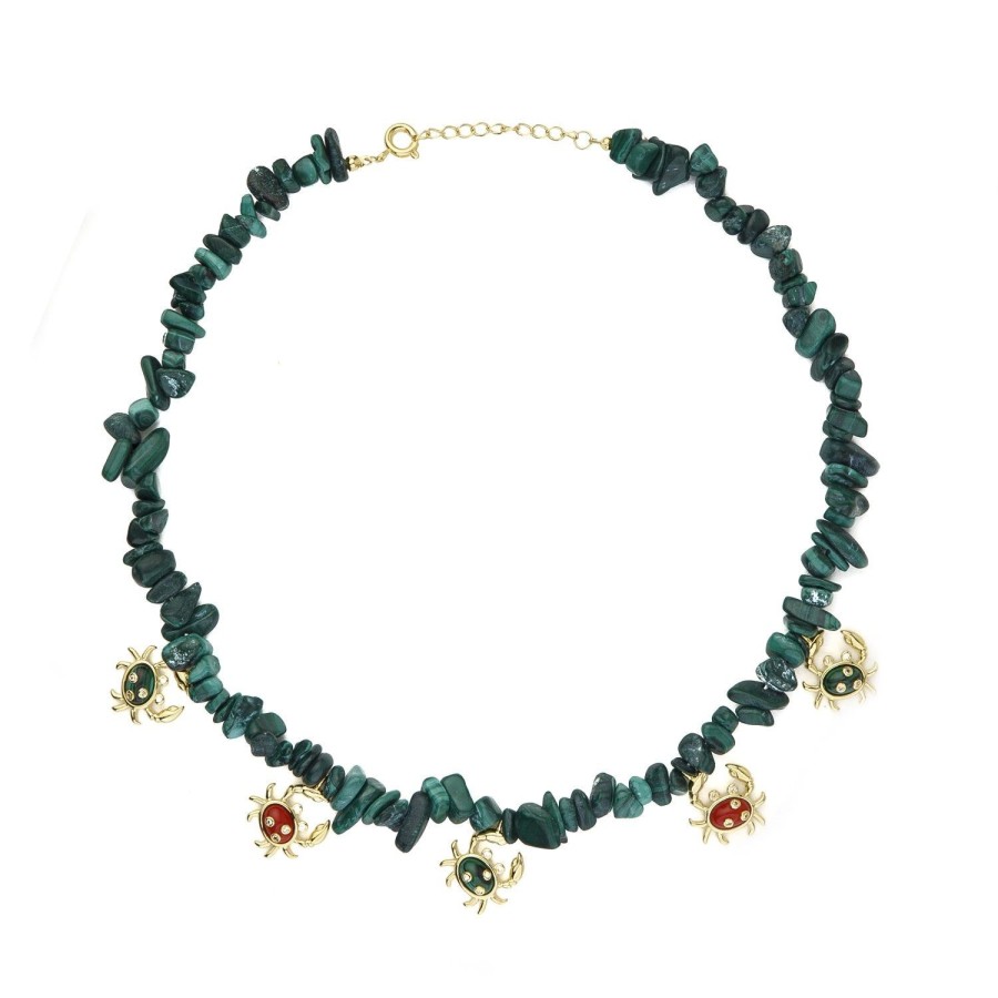 Jewelry Eshvi | Malachite Sea Animal Necklace