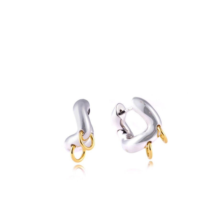 Jewelry Eshvi | Silver Hoop Earrings