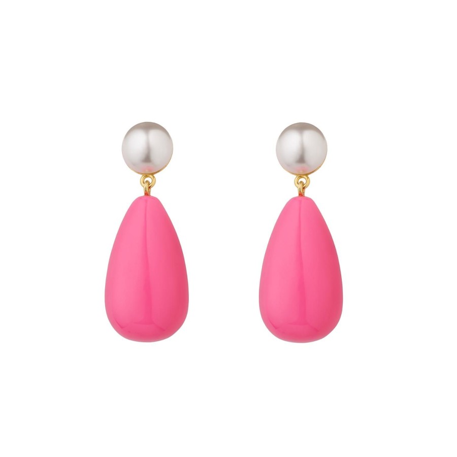 Jewelry Eshvi | Pink Drop Earrings